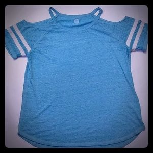 S.O. womens cold shoulder top relaxed fit Large